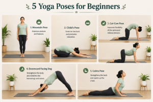 five yoga poses